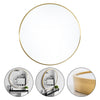 50CM Round Bathroom Wall Mounted Mirror Vanity Mirror Brushed Gold Metal Frame