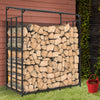 Heavy Duty Firewood Log Rack Large Storage Holder Shed Rack Outdoor Garden Yard