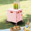 Folding Shopping Trolley Box 55L Camping Picnic Boot Cart Storage Stair Climbing