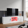 High Gloss 150cm TV Stand Cabinet with LED Lights 2 Doors Living Room Sideboard