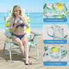 Portable Sand Chairs 2-Pack Beach Chairs with Towel Bars-Green