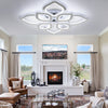 LED Crystal Ceiling Light Semi Flush Mount Ceiling Lamp With RGB Backlight Nsdpg