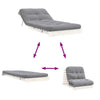Futon Sofa Bed with White 80x206x11 Solid Wood Pine M4N8