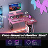 L-Shaped Gaming Desk Small Computer Desk Gaming Workstation w/Outlets