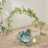 Iron Wedding Flower Arch Round Plinth Stand Double Circle Floral Balloon Holder