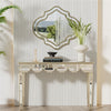 Attracting Rectangular Mirrored Console Table w/Lantern-shape Design for Hallway