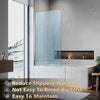 Frameless Bath Shower Screen Bathroom Fixed Clear 6mm Glass Panel 800x1400mm