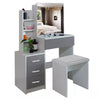 Dressing Table With Drawers Mirror Stool Set Makeup Desk Vanity Table Bedroom