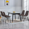 Set of 2 Faux Leather/Suede Dining Chairs Metal Legs Reception Restaurant Chair