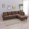 L-Shaped Corner Sofa, Sectional Couch with Built-in USB Port Chaise