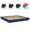 Bulliing Bed Frame with Black 180x200 King Engineered Wood,Platform Bed Y4B8
