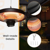 2000W Outdoor Electric Infrared Heater Waterproof Hanging Patio Electric Heater