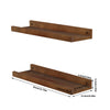 Set of 2 Wooden Floating Shelves Kids Bookshelf Wall Mounted Picture Ledge Shelf