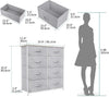 Fabric Chest of Drawers 8 Drawer Bedroom Storage Unit Clothes Organizer Dresser