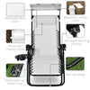 Patio Sun Lounger Recliner Chair Zero Gravity Seat Armchair Canopy Sunshade Tray
