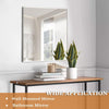 Bevelled Frameless Unframed Bathroom Mirror Self-Adhesive or Wall Hanging