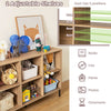 Wooden Storage Bookcase 6 Cube Bookshelf Home Office Display Rack-Natural