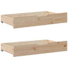 Bed Frame with Drawers 200x200 Solid Wood Pine C9K0