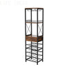 20 Bottles Wine Rack Freestand Floor w/Drawer Tall Wine Bar Stand Shelf Display