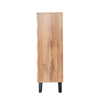 Modern Wood Shoe Storage Unit w/ 5 Compartments & Black Handles, 80x35x110cm