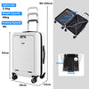Costway 20'' Carry On Luggage Lightweight PC hardshell suitcase w/Front Pocket