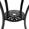 Vintage 62.5x 62.5cm Cast Aluminium Outdoor Garden Table w/Dia.4cm Umbrella Hole