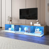 180cm Floating TV Unit Cabinet Wall Mounted TV Stand High Gloss With LED Lights