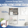 Chic Metal Wall Cabinet Garage Storage Cabinet w/3 Adjustable Shelves-Grey