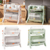 Dish Drying Rack Double Layer Bowl Drainer Tableware Storage Organizer Cupboard