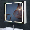 Bathroom LED Mirror Cabinet with Shaver Socket Bluetooth Music Sensor 2 Doors