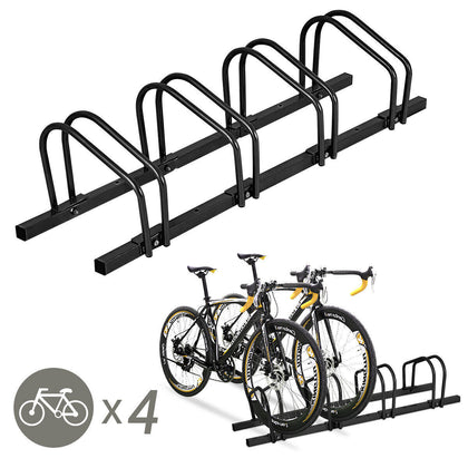4 Bike Rack Bicycle Storage Rack Home Garage Bicycle Parking Stand Floor