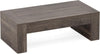 Rectangular Coffee Table, Rustic Wood Center Table for Living Room, 130cm, Taupe