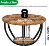 28" Round Coffee Table with Storage,2-Tier Wood Accent Center Table for Living R