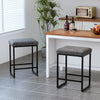 PU Bar Stools Kitchen Counter Stools Breakfast Bar Chairs Metal Frame & Footrest