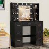 Dressing Table Mirror with Lights Makeup Vanity Desk Organizer Dresser 7 Drawers