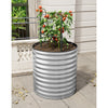 Tall 80cm Galvanised Raised Garden Bed Circular Outdoor Elevated Planter Box
