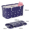 Folding Bathtub Water Tub Adult Children Kids Spa Soaking Sauna SPA Bath Tub Lid