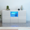Modern TV Unit Cabinet Sideboard High Gloss 3 Door Cupboard with LED Light NEW