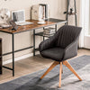 Modern Swivel Accent Chair Set of 2 Ergonomic Armchairs Home Writing Desk Chairs