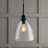 Pendant Light Over Island Hanging Lighting Industrial Clear Glass AdjustableCord