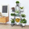9 Tier Large Plant Stand Metal Flower Pot Holder Display Shelf Garden Rack Home
