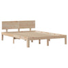 Bed Frame with Headboard 150x200 King Size Solid Wood Pine M8N3