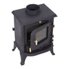 Fireplace Cast Iron Heater Home Log Burning Flame Effect Living Room Stove 4500W