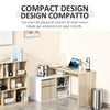 L-Shaped Corner Computer Desk Study Table PC Work w/ Storage Shelf Drawer Office