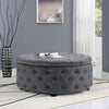 Chesterfield Footstool Coffee Table Sofa Bench Round Stool Ottoman Pouffe Chair