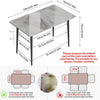 Advanced Grey Kitchen Dining Table Quality Marble Breakfast Desk Easy Assembly