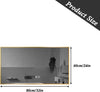 LED Bathroom Mirror Illuminated 3 Colour Lights Anti-fog Wall Mount 80x60cm Gold
