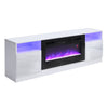 Modern TV Stand 178cm Unit Cabinet w/ Electric Fireplace & 12 Colour LED Light