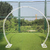2M/2.2M/2.4M Removable Round Wedding Arch Metal Backdrop Flower Garland Frame