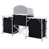Folding Outdoor Camping Kitchen Cupboard Unit Storage Stand Food Pre Work Table